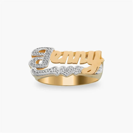 Heartline Luxe 3D Name Ring