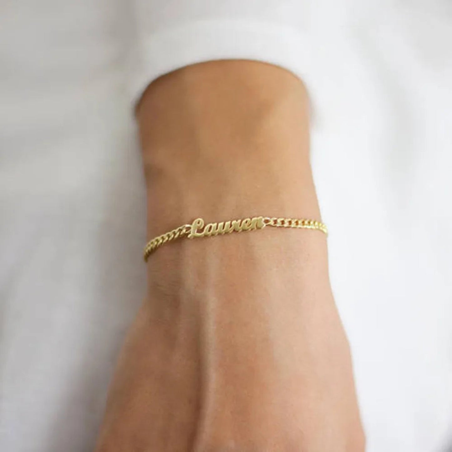 Dainty Cuban Luxe Name Bracelet