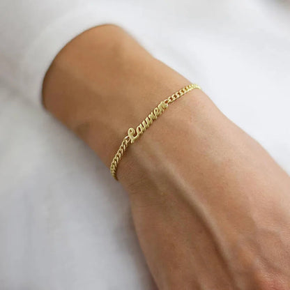 Dainty Cuban Luxe Name Bracelet