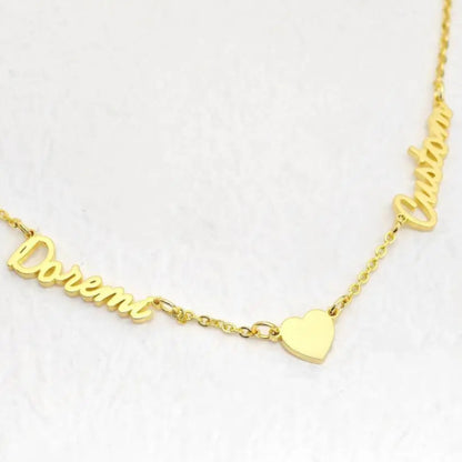 Lovers' Luxe Heart Name Necklace