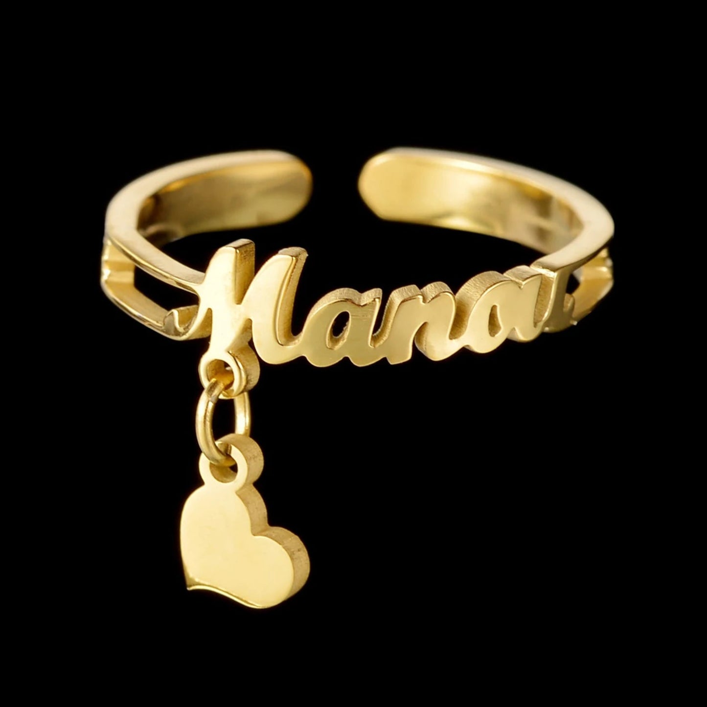 Name Ring Charm Drip