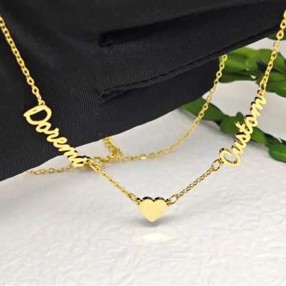 Lovers' Luxe Heart Name Necklace