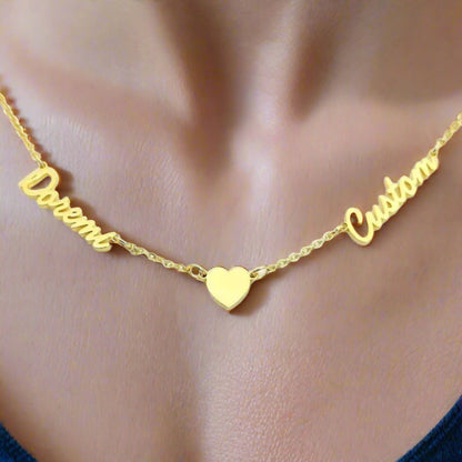 Lovers' Luxe Heart Name Necklace